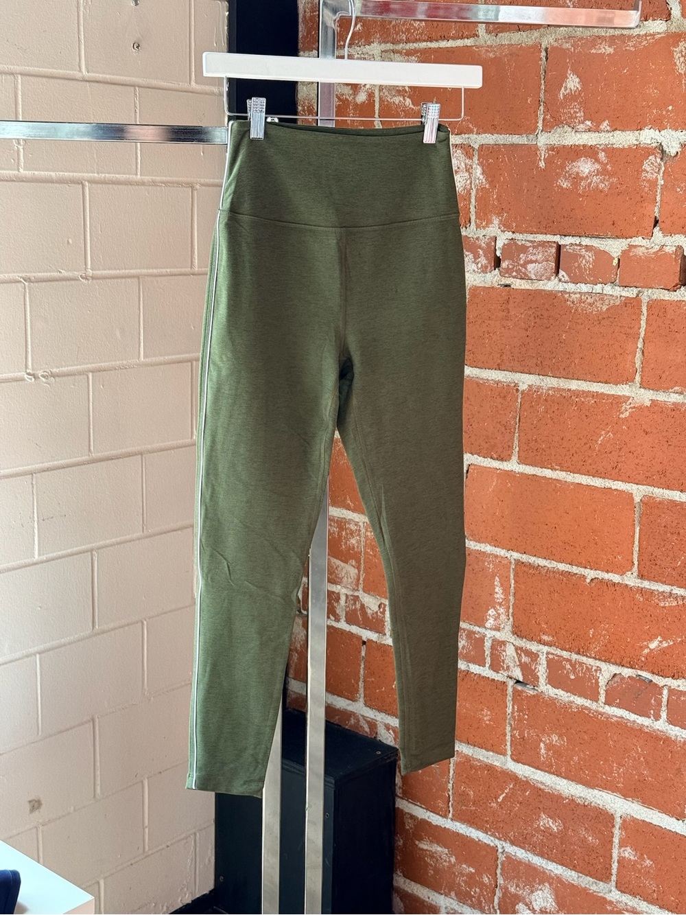 Women’s Olive Green High-Waist Leggings - Picture 1 of 5